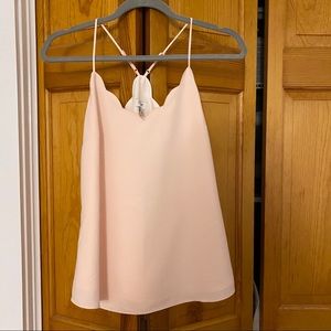 J.Crew Shell Pink Scallop Cami
